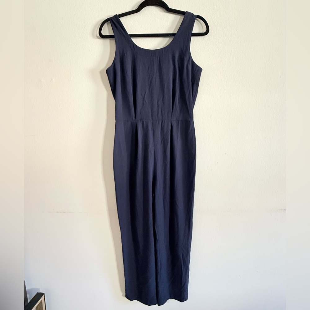 Vintage Navy Blue Sleeveless Romper